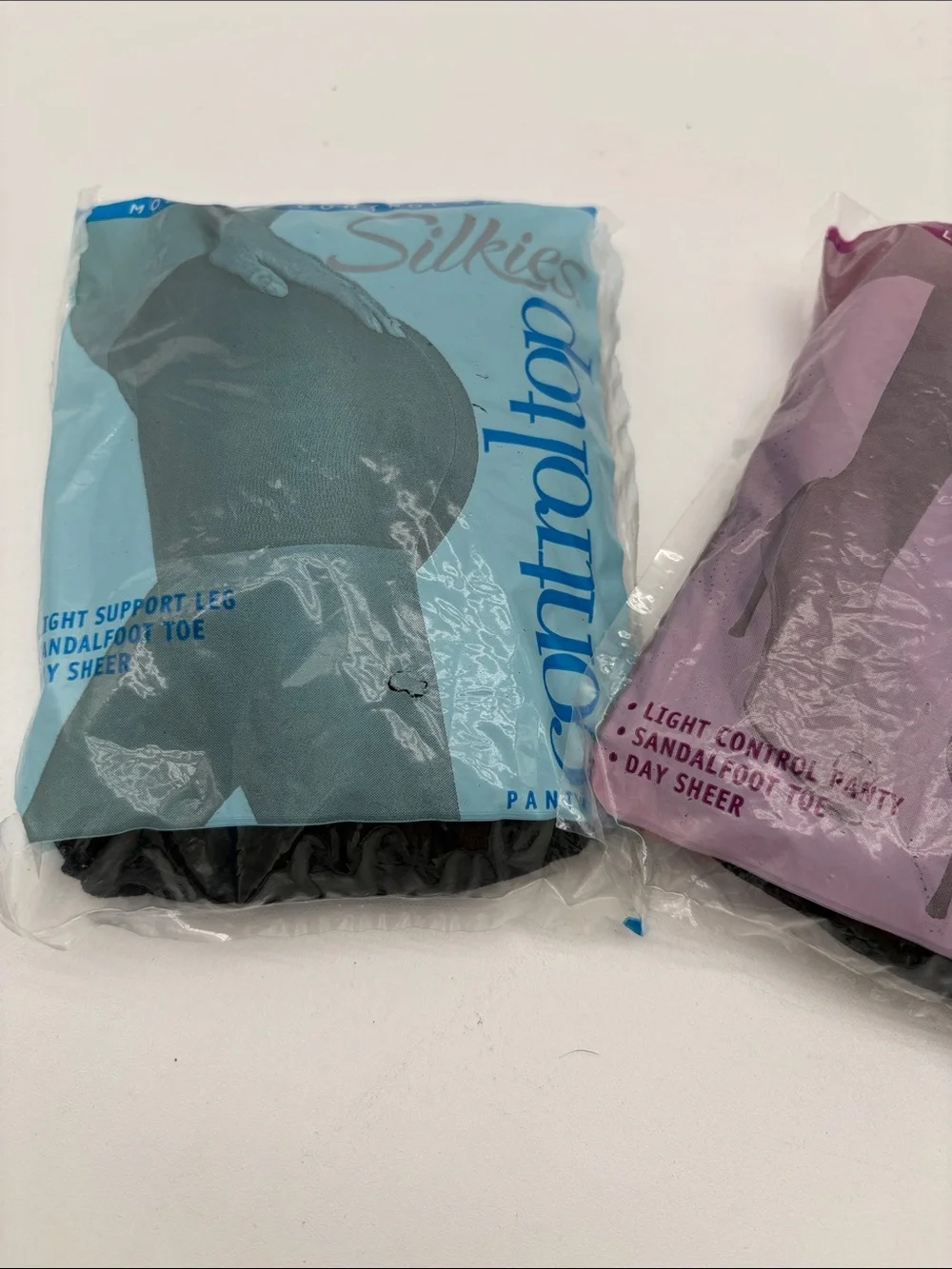 Lot of 2 Vintage Deadstock Silkies Black Pantyhose Plus Size XXL